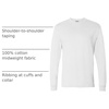 Hanes Men’s Essentials Long-Sleeve T-Shirt, Crewneck Cotton T-Shirts for Men, 2-Pack(White – 2 Pack)