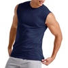 Hanes Men’s Essentials Midweight Muscle T-Shirt Pack, Cotton Muscle Tank Shirts, 3-Pack(Athletic Navy)