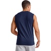Hanes Men’s Essentials Midweight Muscle T-Shirt Pack, Cotton Muscle Tank Shirts, 3-Pack(Athletic Navy)