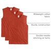 Hanes Men’s Essentials Midweight Muscle T-Shirt Pack, Cotton Muscle Tank Shirts, 3-Pack(Champion Scarlet)