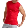 Hanes Men’s Essentials Midweight Muscle T-Shirt Pack, Cotton Muscle Tank Shirts, 3-Pack(Champion Scarlet)