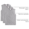 Hanes Men’s Essentials Midweight Muscle T-Shirt Pack, Cotton Muscle Tank Shirts, 3-Pack(Oxford Gray)