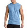 Hanes Men’s Essentials Midweight Muscle T-Shirt Pack, Cotton Muscle Tank Shirts, 3-Pack(Swiss Blue)