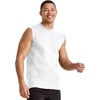 Hanes Men’s Essentials Midweight Muscle T-Shirt Pack, Cotton Muscle Tank Shirts, 3-Pack(White)