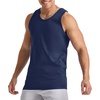 Hanes Men’s Essentials Tank Top Pack, Midweight Cotton Tanks, Sleeveless Shirts, 3-Pack(Athletic Navy)