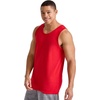 Hanes Men’s Essentials Tank Top Pack, Midweight Cotton Tanks, Sleeveless Shirts, 3-Pack(Champion Scarlet)