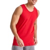 Hanes Men’s Essentials Tank Top Pack, Midweight Cotton Tanks, Sleeveless Shirts, 3-Pack(Champion Scarlet)