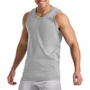Hanes Men’s Essentials Tank Top Pack, Midweight Cotton Tanks, Sleeveless Shirts, 3-Pack(Light Steel)