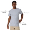 Hanes Men’s Men’s Workwear Short Sleeve Tee (2-Pack)(Light Steel)