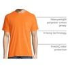 Hanes Men’s Men’s Workwear Short Sleeve Tee (2-Pack)(Safety Orange)