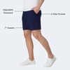 Hanes Men’s Originals Cotton Pockets, Pull-on Jersey Gym Shorts, 7″(Athletic Navy)