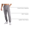 Hanes Men’s Originals French Terry Joggers, Lightweight Sweatpants with Pockets, 30″ Inseam(Black 50r Pe Heather)