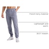 Hanes Men’s Originals French Terry Joggers, Lightweight Sweatpants with Pockets, 30″ Inseam(Navy Pe Heather)