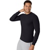 Hanes Men’s Originals Long Sleeve T-Shirt, Lightweight Tri-Blend Jersey Tee for Men(Black)