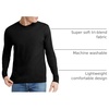 Hanes Men’s Originals Long Sleeve T-Shirt, Lightweight Tri-Blend Jersey Tee for Men(Black)