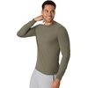 Hanes Men’s Originals Long Sleeve T-Shirt, Lightweight Tri-Blend Jersey Tee for Men(Fatigue Green)