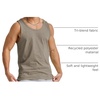 Hanes Mens Originals Tri-Blend Tank Top, Lightweight Tanks for Men, Sleeveless Tank Shirt(Oregano Pe Heather)