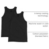 Hanes Men’s Performance Tank, X-Temp Moisture-Wicking Tank Top, Solid Colors, 2-Pack(Black)
