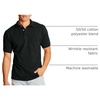 Hanes Men’s Short Sleeve Jersey Pocket Polo (Pack of 2)(Black)