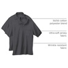 Hanes Men’s Short Sleeve Jersey Pocket Polo (Pack of 2)(Charcoal Heather)