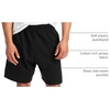 Hanes Men’s Shorts, Essentials Short with Pockets, Gym Shorts for Men, Men’s Athletic Shorts, 7.5″(Black)