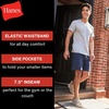 Hanes Men’s Shorts, Essentials Short with Pockets, Gym Shorts for Men, Men’s Athletic Shorts, 7.5″(Black/Charcoal Heather/Light Steel)