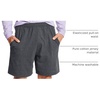 Hanes Men’s Shorts, Essentials Short with Pockets, Gym Shorts for Men, Men’s Athletic Shorts, 7.5″(Charcoal Heather)