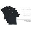 Hanes Men’s T-Shirt Pack – 4 or 6 Pack – Essential-T Crewneck Cotton T-Shirts – Everyday Men’s Clothing – Big & Tall(Black)