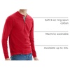 Hanes Mens T-Shirts, Men’s Beefyt Henley Shirts, Men’s Cotton Long Sleeve Shirts(Burnt Brick)