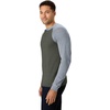 Hanes Mens T-Shirts, Men’s Beefyt Henley Shirts, Men’s Cotton Long Sleeve Shirts(Camouflage Green/Oxford Gray)