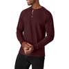 Hanes Mens T-Shirts, Men’s Beefyt Henley Shirts, Men’s Cotton Long Sleeve Shirts(Dark Truffle)
