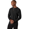 Hanes Mens T-Shirts, Men’s Beefyt Henley Shirts, Men’s Cotton Long Sleeve Shirts(Ebony)