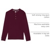 Hanes Mens T-Shirts, Men’s Beefyt Henley Shirts, Men’s Cotton Long Sleeve Shirts(Mulled Berry)