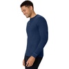 Hanes Mens T-Shirts, Men’s Beefyt Henley Shirts, Men’s Cotton Long Sleeve Shirts(Navy Heather)
