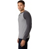 Hanes Mens T-Shirts, Men’s Beefyt Henley Shirts, Men’s Cotton Long Sleeve Shirts(Oxford Gray/Slate Heather)