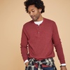 Hanes Mens T-Shirts, Men’s Beefyt Henley Shirts, Men’s Cotton Long Sleeve Shirts(Pebblestone Crossdye)