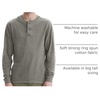 Hanes Mens T-Shirts, Men’s Beefyt Henley Shirts, Men’s Cotton Long Sleeve Shirts(Pebblestone Crossdye)