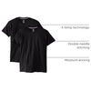 Hanes Men’s X-Temp Performance T-Shirt Pack, Cotton Blend Moisture-Wicking Tees for Men, 2-Pack(Black)