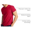 Hanes Men’s X-Temp Performance T-Shirt Pack, Cotton Blend Moisture-Wicking Tees for Men, 2-Pack(Deep Red)