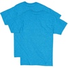 Hanes Men’s X-Temp Performance T-Shirt Pack, Cotton Blend Moisture-Wicking Tees for Men, 2-Pack(Neon Blue Heather)