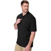 Hanes Men’s X-Temp Short Sleeve Polo Shirt, Midweight Men’s Shirt(Black)
