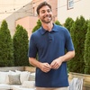 Hanes Men’s X-Temp Short Sleeve Polo Shirt, Midweight Men’s Shirt(Black)
