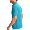 Hanes Men’s X-Temp Short Sleeve Polo Shirt, Midweight Men’s Shirt(Blue Horizon)