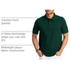 Hanes Men’s X-Temp Short Sleeve Polo Shirt, Midweight Men’s Shirt(Deep Forest)