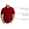 Hanes Men’s X-Temp Short Sleeve Polo Shirt, Midweight Men’s Shirt(Deep Red)
