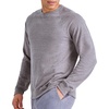 Hanes Originals Men’s French Terry Sweatshirt, Tri-Blend Crewneck Sweatshirt for Men(Black 50r Pe Heather)