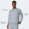 Hanes Originals Men’s French Terry Sweatshirt, Tri-Blend Crewneck Sweatshirt for Men(Concrete Pe Heather)