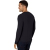 Hanes Originals Men’s Tri-Blend Long Sleeve Henley T-Shirt, Lightweight Long Sleeve Tee(Black)