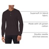 Hanes Originals Men’s Tri-Blend Long Sleeve Henley T-Shirt, Lightweight Long Sleeve Tee(Black)