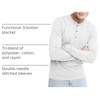 Hanes Originals Men’s Tri-Blend Long Sleeve Henley T-Shirt, Lightweight Long Sleeve Tee(Eco White)